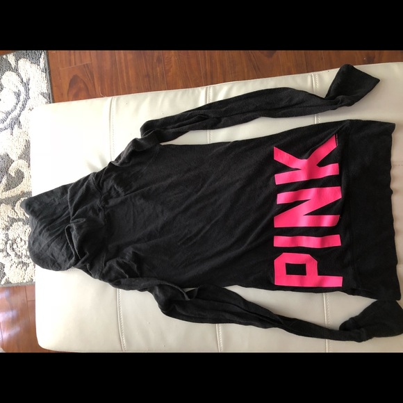 XS Pink Long Sleeve Hoodie - Picture 2 of 2